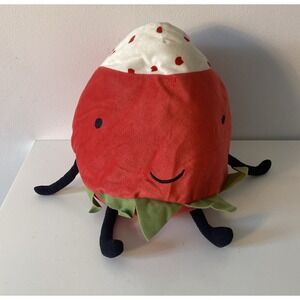 Ikea Torva Strawberry Plush Red Soft Pillow Stuffed Fruit Anthropomorphic Lovey